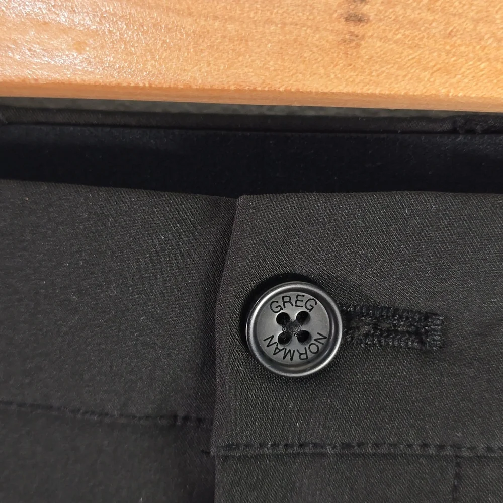 Greg Norman Black Golf Pants Flat Front Men's Size 42 Black